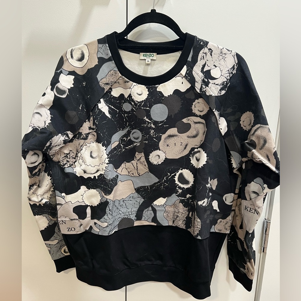 Kenzo Space Print Sweatshirt Two Tone Size M